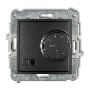 Karlik MINI 11MRT-2 - Regulator temperatury z czujnikiem wewnętrznym 3200W (termostat), zakres 5-40st. - Grafitowy - Podgląd zdjęcia producenta