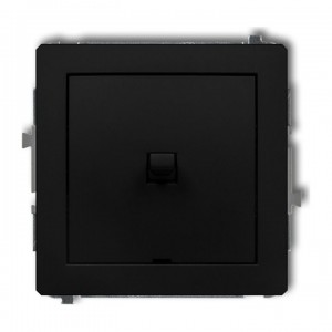 Karlik DECO 12DWPUS-4.1 - Przycisk zwierny dźwigniowy 10A, zaciski śrubowe - Czarny Mat - Podgląd zdjęcia producenta