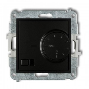 Karlik MINI 12MRT-2 - Regulator temperatury z czujnikiem wewnętrznym 3200W (termostat), zakres 5-40st. - Czarny Mat - Podgląd zdjęcia producenta