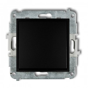 Karlik MINI 12MWP-4.1 - Przycisk zwierny 10A, zaciski śrubowe - Czarny Mat - Podgląd zdjęcia producenta