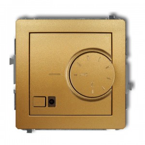 Karlik DECO 29DRT-2 - Regulator temperatury z czujnikiem wewnętrznym 3200W (termostat), zakres 5-40st. - Złoty - Podgląd zdjęcia producenta