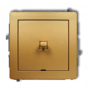 Karlik DECO 29DWPUS-4.1 - Przycisk zwierny dźwigniowy 10A, zaciski śrubowe - Złoty - Podgląd zdjęcia producenta