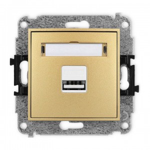 Karlik MINI 29MCUSB-1 - Ładowarka USB, napięcie 5V, prąd 1A - Złoty - Podgląd zdjęcia producenta