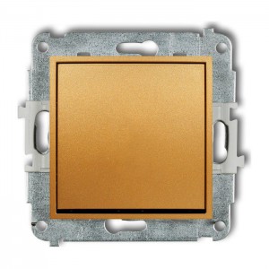 Karlik MINI 29MWP-4.1 - Przycisk zwierny 10A, zaciski śrubowe - Złoty - Podgląd zdjęcia producenta