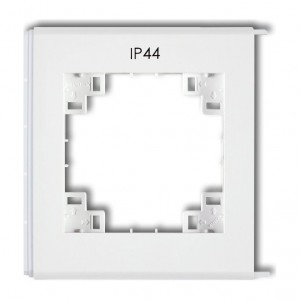Karlik FLEXI FRH - Ramka zewnętrzna do łączników hermetycznych, nadrukowany piktogram IP44 - Biały - Podgląd zdjęcia producenta