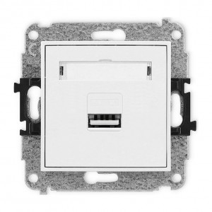 Karlik MINI MCUSB-1 - Ładowarka USB, napięcie 5V, prąd 1A - Biały - Podgląd zdjęcia producenta