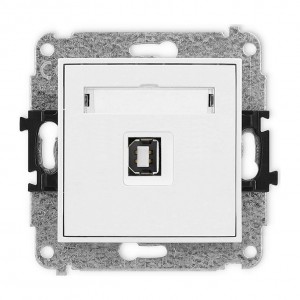 Karlik MINI MGUSB-3 - Gniazdo USB pojedyncze typu A-B, wersja 2.0 - Biały - Podgląd zdjęcia producenta