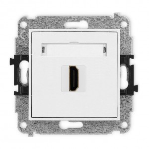 Karlik MINI MHDMI-3 - Gniazdo HDMI v2.0 - Pojedyncze - Biały - Podgląd zdjęcia producenta